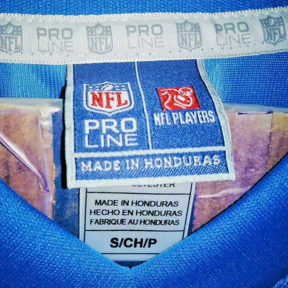 Detroit Lions Fauria NFL Pro Line Mens Sz S Jersey - Picture 3 of 8